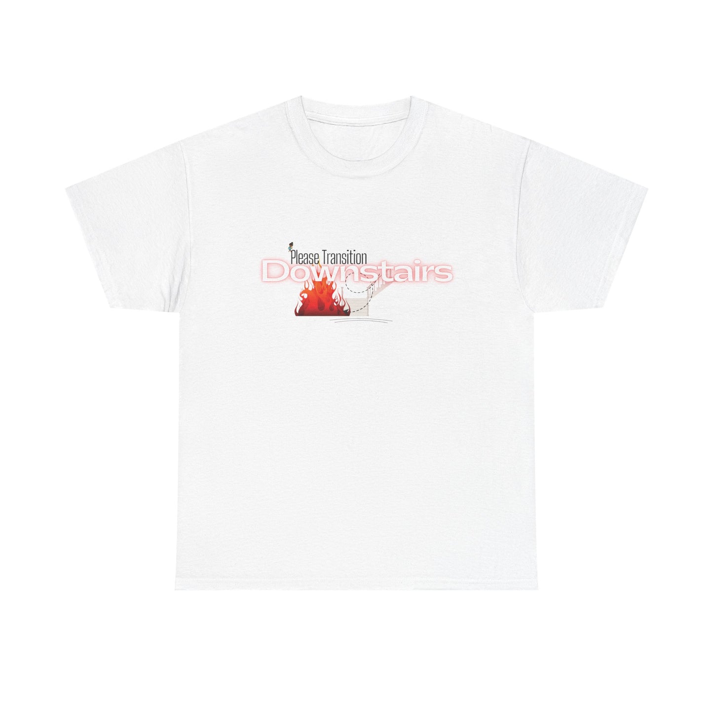 Please Transition Downstairs 2023 Unisex Heavy Cotton Tee