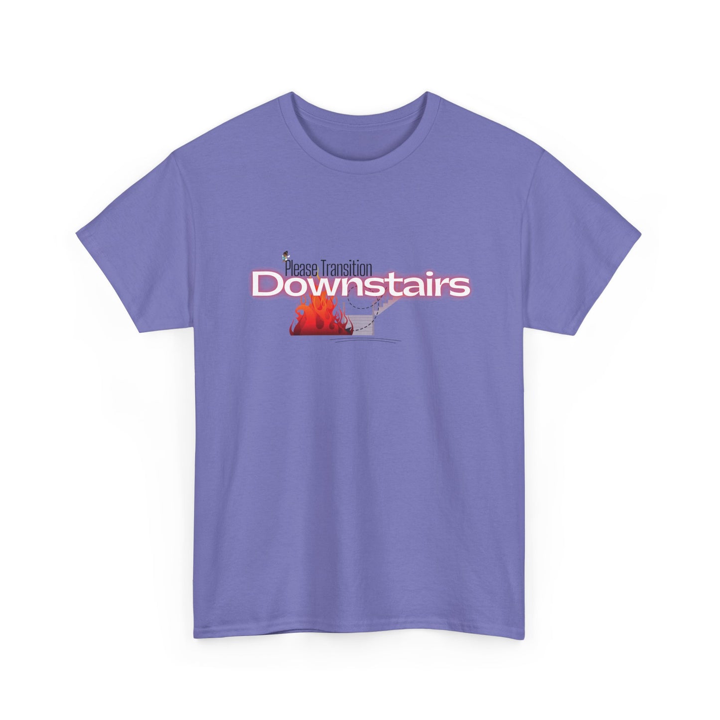Please Transition Downstairs 2023 Unisex Heavy Cotton Tee