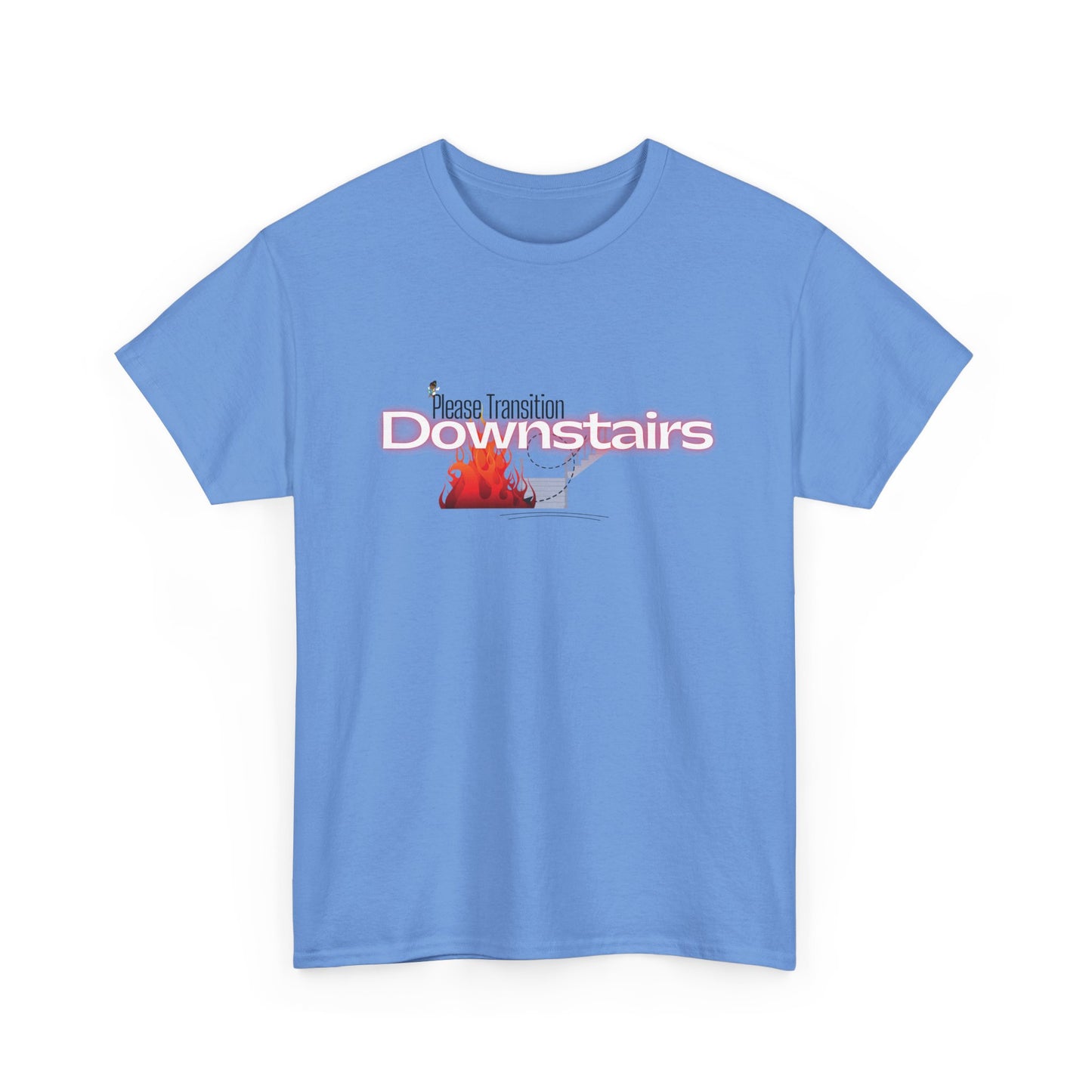 Please Transition Downstairs 2023 Unisex Heavy Cotton Tee