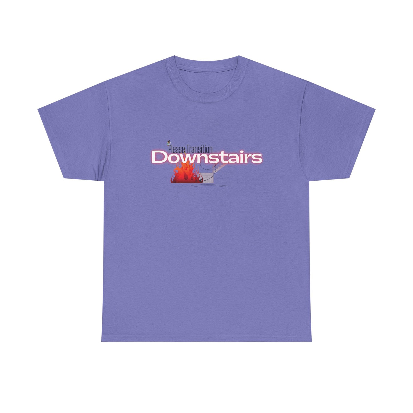 Please Transition Downstairs 2023 Unisex Heavy Cotton Tee