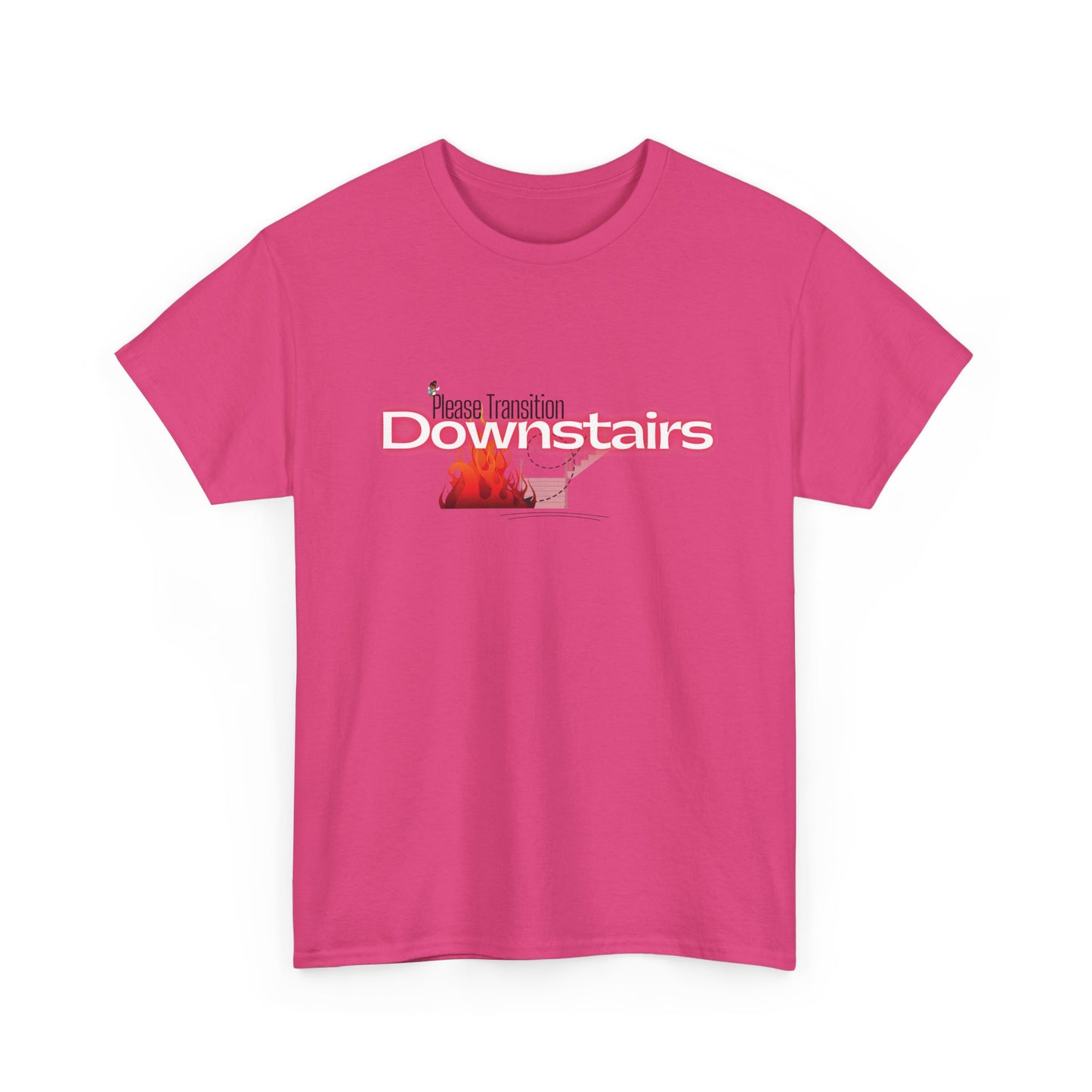 Please Transition Downstairs 2023 Unisex Heavy Cotton Tee