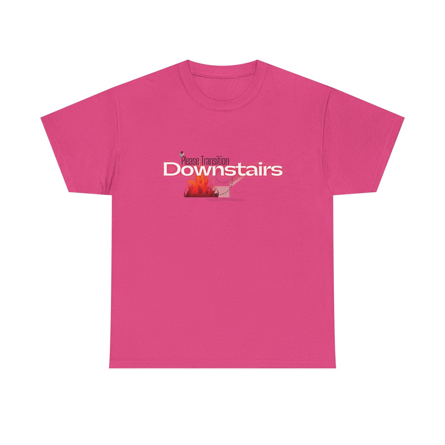 Please Transition Downstairs 2023 Unisex Heavy Cotton Tee