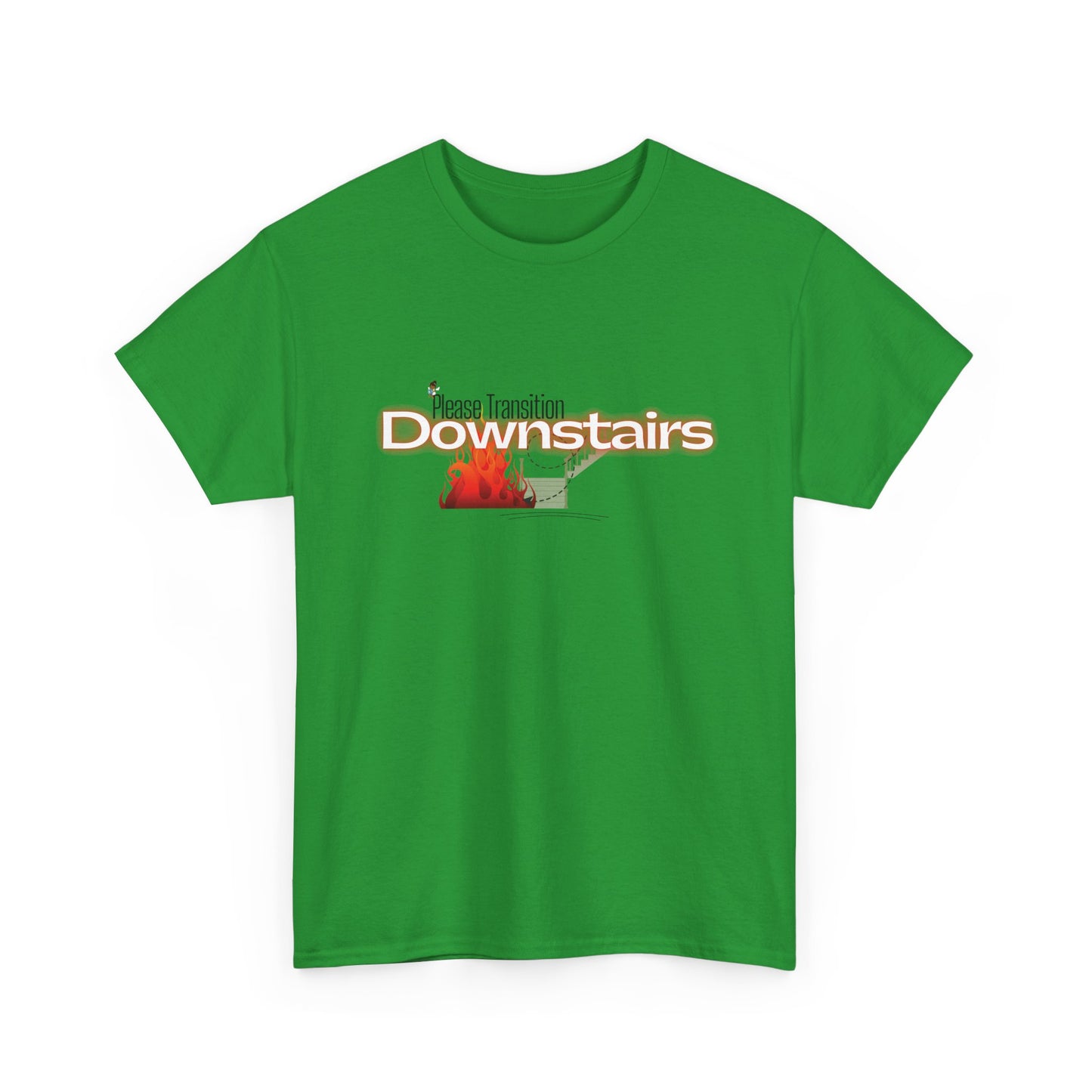 Please Transition Downstairs 2023 Unisex Heavy Cotton Tee