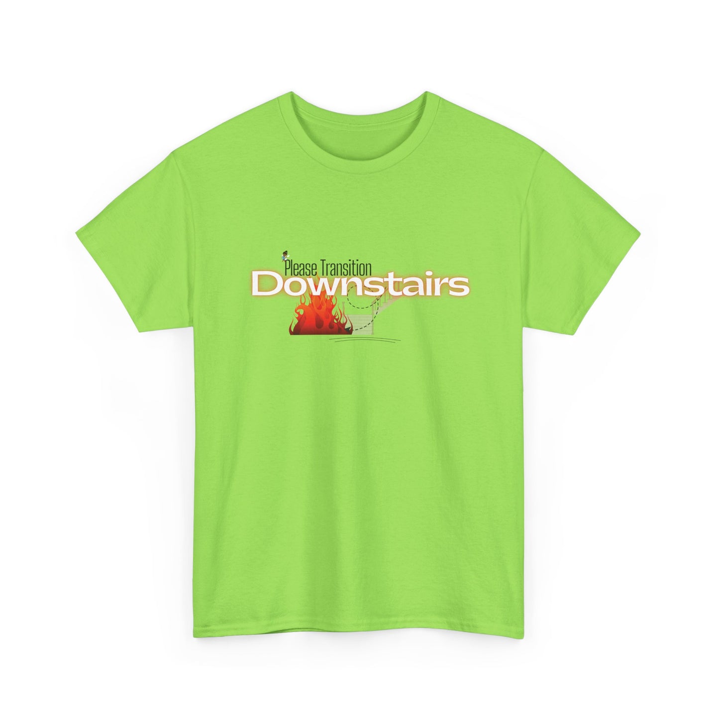 Please Transition Downstairs 2023 Unisex Heavy Cotton Tee