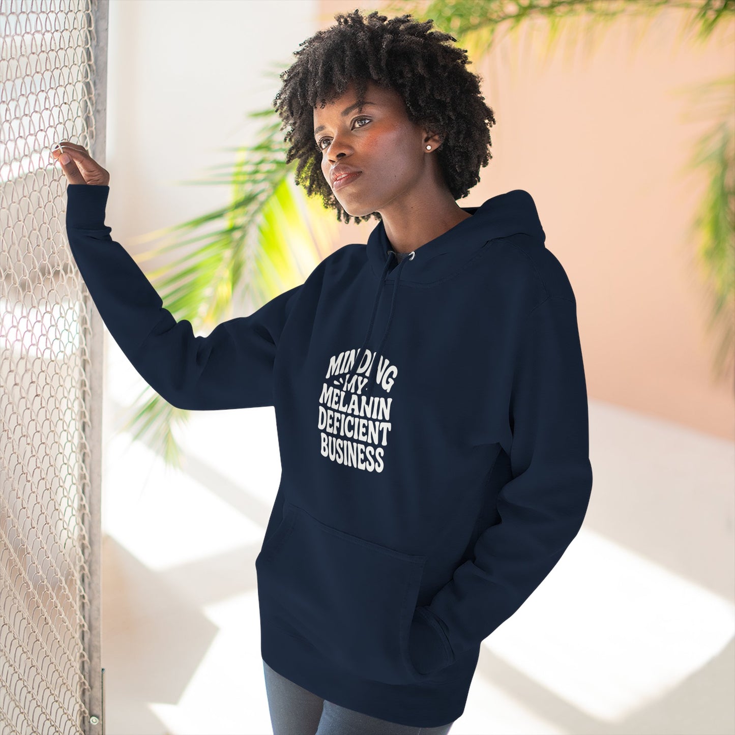 "Minding My Melanin Deficient Business" Graphic Pullover