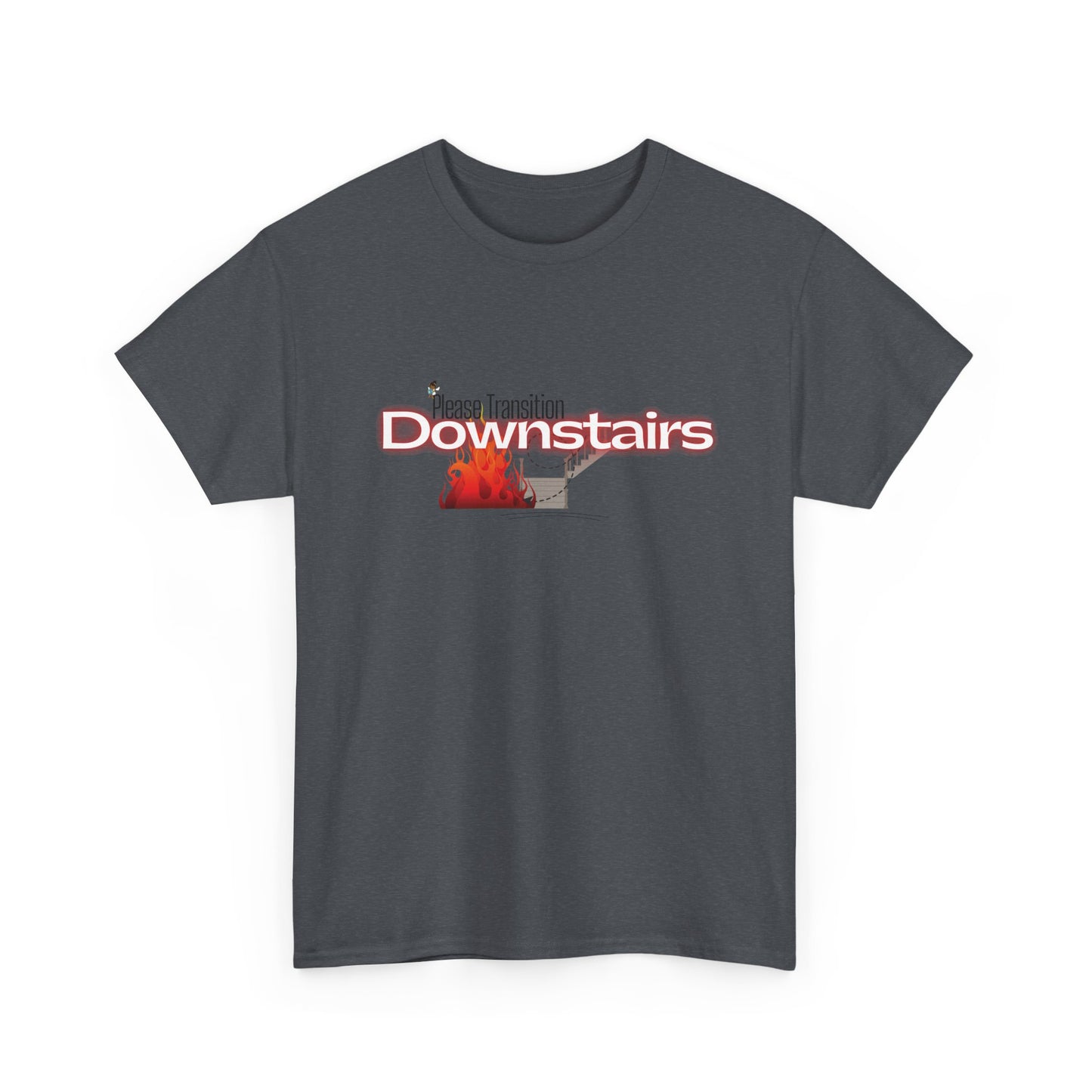 Please Transition Downstairs 2023 Unisex Heavy Cotton Tee