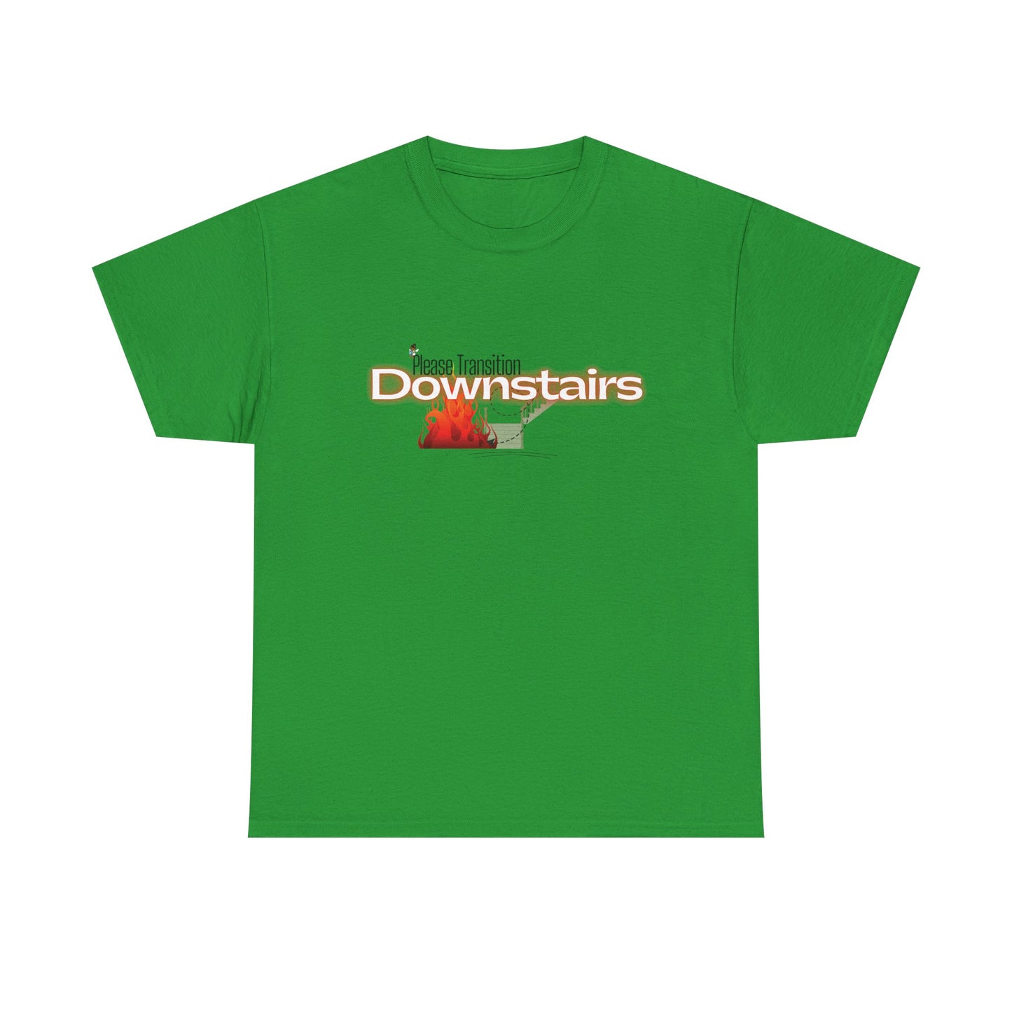 Please Transition Downstairs 2023 Unisex Heavy Cotton Tee