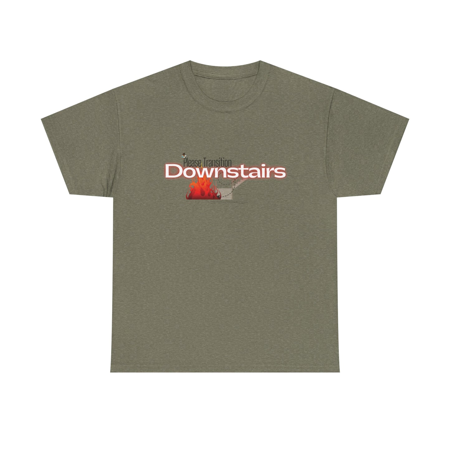 Please Transition Downstairs 2023 Unisex Heavy Cotton Tee