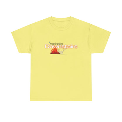 Please Transition Downstairs 2023 Unisex Heavy Cotton Tee