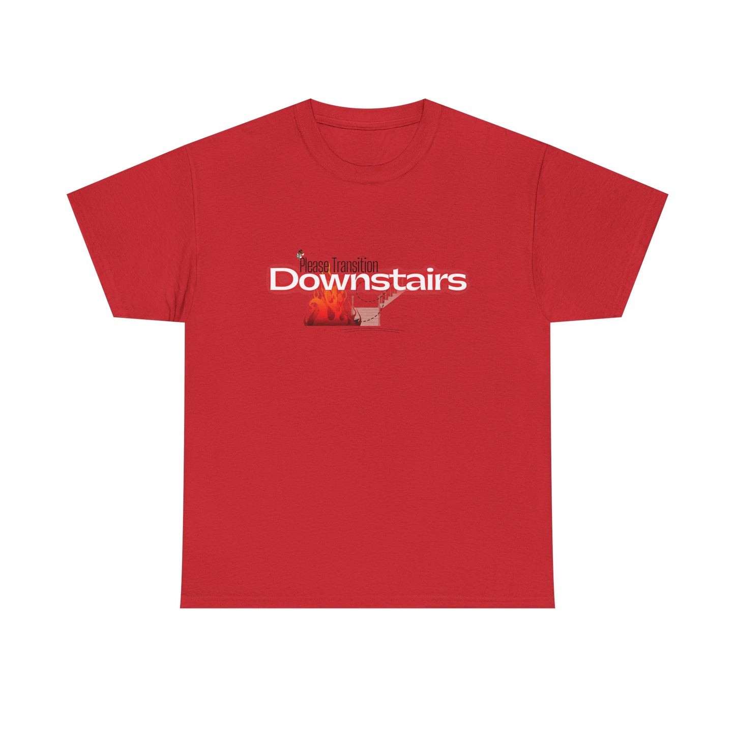 Please Transition Downstairs 2023 Unisex Heavy Cotton Tee