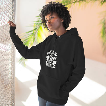 "Minding My Melanin Deficient Business" Graphic Pullover