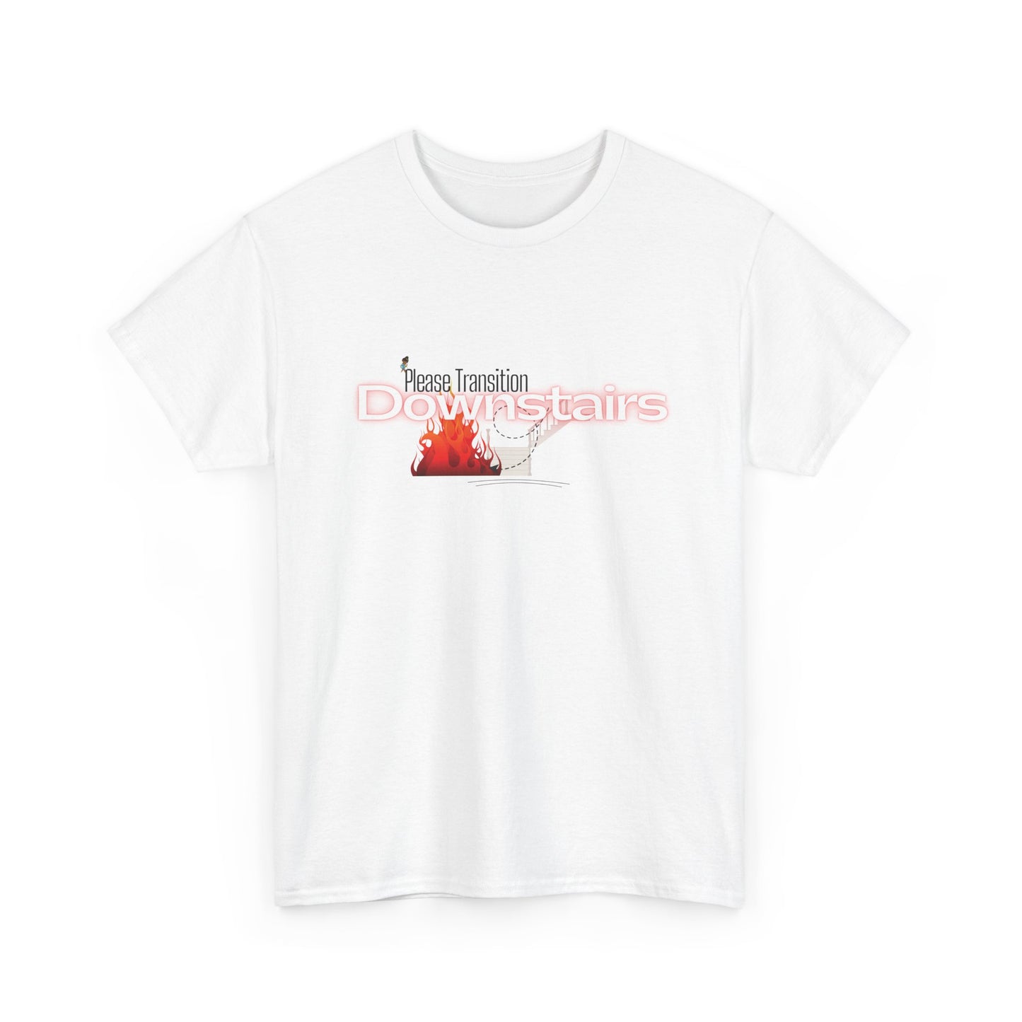 Please Transition Downstairs 2023 Unisex Heavy Cotton Tee
