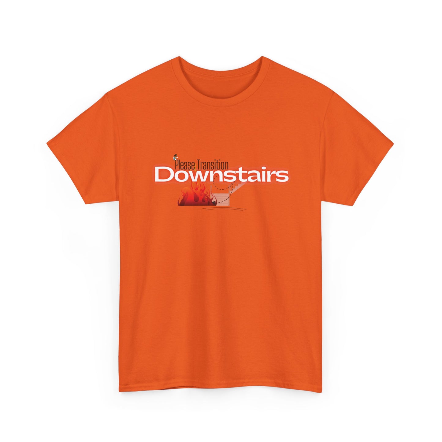 Please Transition Downstairs 2023 Unisex Heavy Cotton Tee