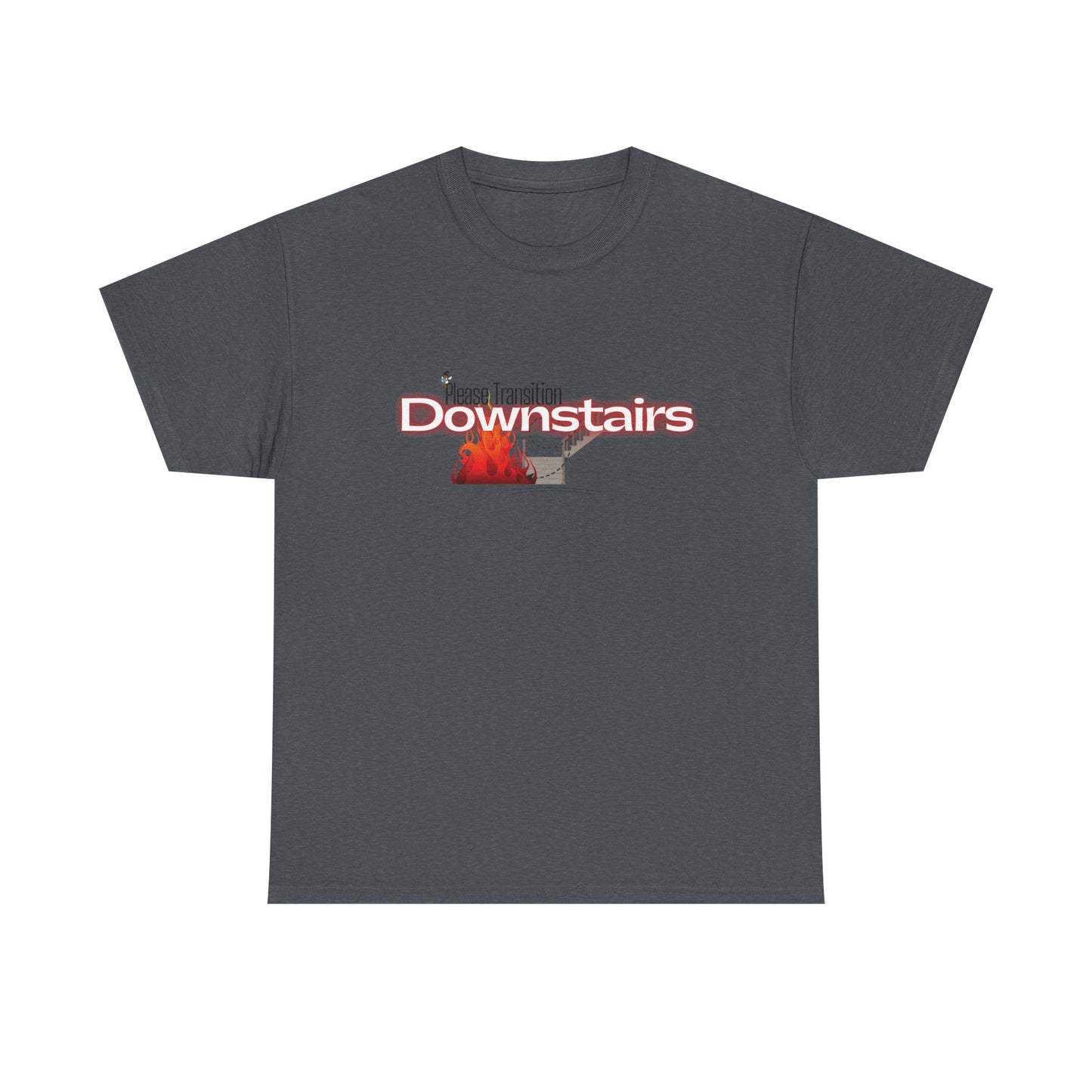 Please Transition Downstairs 2023 Unisex Heavy Cotton Tee