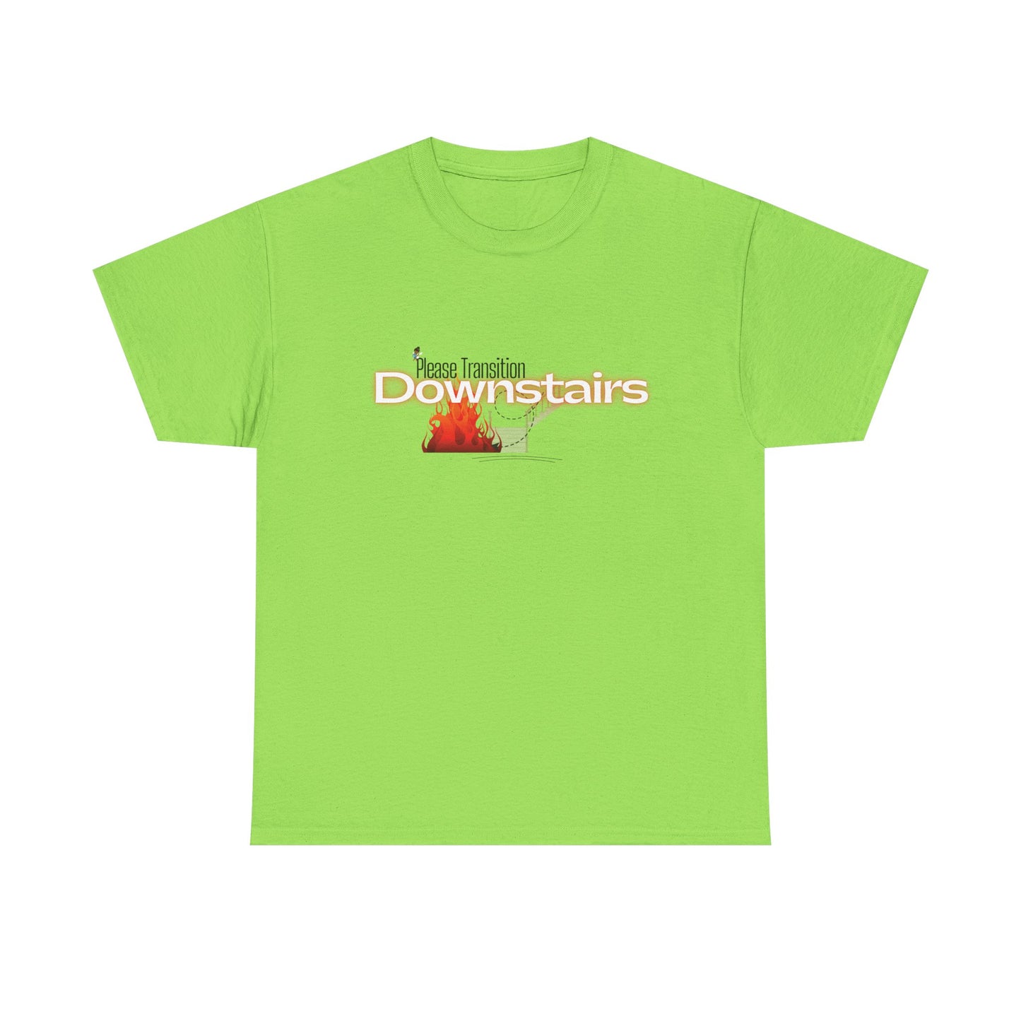 Please Transition Downstairs 2023 Unisex Heavy Cotton Tee